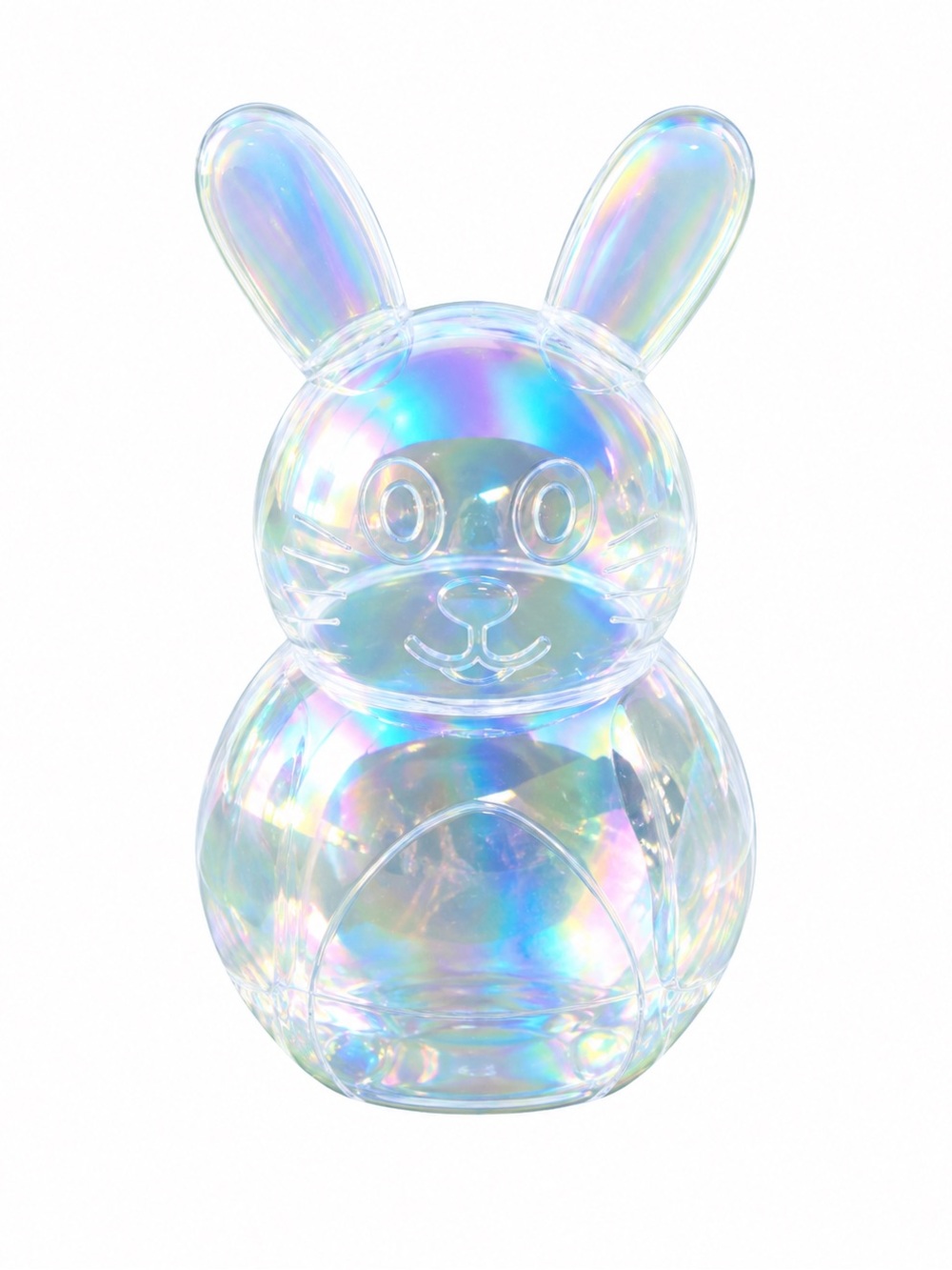 Creatology 10” Iridescent Bunny Easter Egg Candy Container